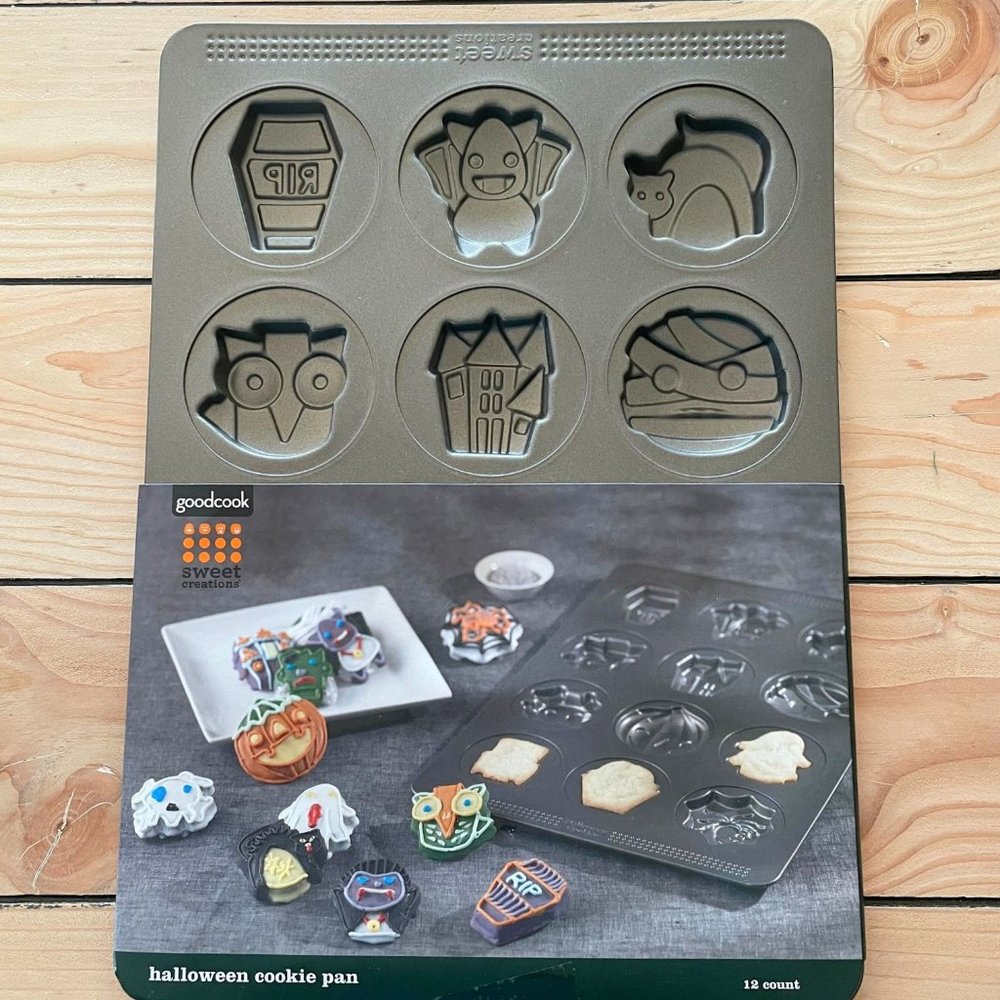 5/$20 NEW 12 Cavity Goodcook Halloween Cookie Pan